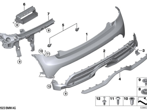 Trim panel bumper rear bottom