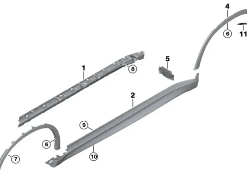 Wheel arch trim front JCW US
